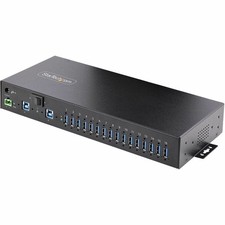 StarTech 16-Port Industrial USB 5Gbps Hub with Power Adapter, Mountable, picture