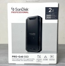 *NEW* SanDisk PRO-G40 2TB NVMe USB-C Portable External SSD SDPS31H *UNOPENED* picture