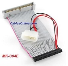 4 inch 40-Pin Male to 44-Pin Female IDE Cable, MK-C04E picture
