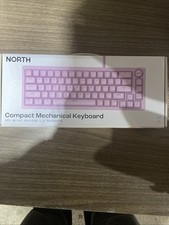 NORTH Compact Mechanical Keyboard 65% Wired Pink LED Rainbow Lighting NEW picture