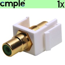RCA Coupler White Modular RCA Keystone Jack for Wall Plates Surface Boxes Panels picture
