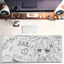 Anime Girl Theme Gaming Mouse Pad, Suitable for Pc/Laptop - Elegant Animation picture