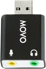 MOVO 3.5mm TRS Microphone to External Sound Card USB Audio Adapter for PC & Mac picture