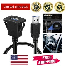 1ft USB 3.0 Extension Cable with Flush Mount for Effortless Vehicle Connectivity picture