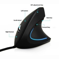 Wired Right Hand Vertical RGB Mouse Ergonomic Gaming Mouse 3200DPI USB Optical  picture