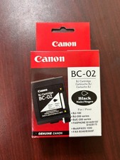 Genuine Canon BC-02 Black Ink Cartridge OEM - New Sealed. picture