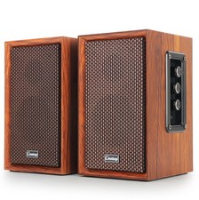 40W Computer Speakers,2.0 AC Powered Wooden PC Speakers with Strong Bass,7.28