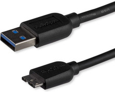 StarTech 10ft Slim USB 5Gbps Cable, USB-A to Micro-B, M/M (USB3AUB3MS) picture