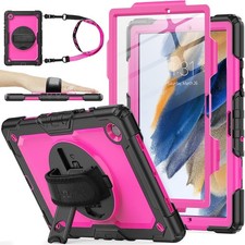 Full-Body Drop Protection Case for Samsung Galaxy Tab A8 10.5'' with Stand, Pink picture