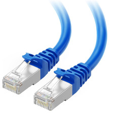 10Gbps Snagless Shielded Cat 6A Ethernet Cable, 50Ft, Blue picture