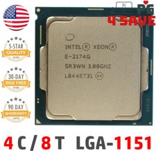 Intel Xeon E-2174G CPU 3.8~4.7 GHz 4-Core LGA-1151 Server Workstation SR3WN 71W picture