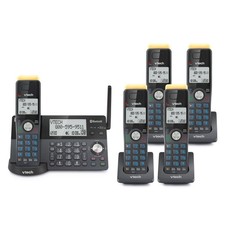 Cordless Phone 5 Handset DECT 6.0 2300ft Range VTech IS8128-51 Bluetooth picture