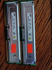 LOT OF 2 Samsung 2 x 128MB (256MB) RDRAM RIMM Memory - MR16R1624AF0-CK8 picture