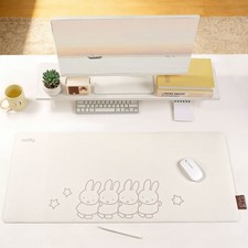 Cartoon Cute Bunny Mouse Pad Non-Slip Desk Mat Large Soft PU 15.7*35.4 inch picture