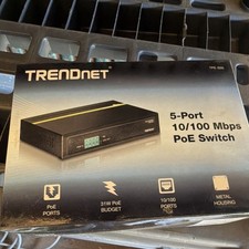 TRENDnet TPE-S50 5-Port Fast Ethernet PoE Switch Metal Housing RJ-45 100 Mbps picture