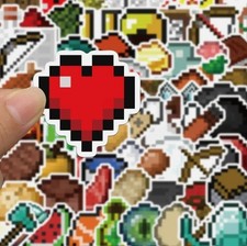 Pixel Style Sticker Pack 70PCS Waterproof Vinyl Laptop Phone Decals picture