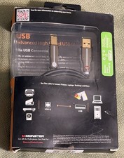 New - 12 Foot Monster Cable USB - High Speed Data USB Cable - USB to USB/B   NIB picture
