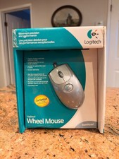 Logitech USB Wired 2x Optical Wheel Mouse GRAY - NOS picture