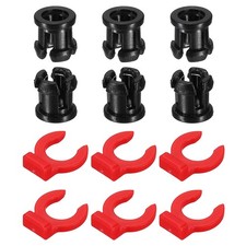 6 Set 3D Printer Tube Coupler Set Joint Connector 7.5mm OD x 4mm ID Black/Red] picture