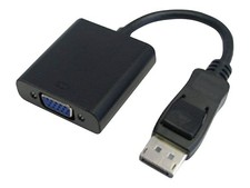 DisplayPort 10 to 20 Pin Male to 15 Pin HD DSub Female Display Adapter Black picture
