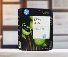 HP 667XL/6ZB16BL Tri-Color 2 Pack Ink Cartridge - New in Box picture