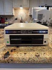 Commodore 1541 Single Floppy Disk Drive VIC-1541 Orig Box Powers On w/cable Vic picture