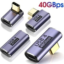 90 Right Angle USB C to USB C Adapter Type C Fast Charging Converter 40Gbps 100W picture