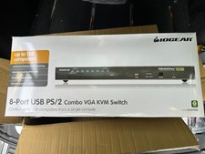 NEW IOGEAR GCS1808KITU 8-Port USB PS/2 Combo VGA KVM Switch With USB KVM Cables picture