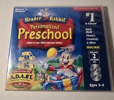 Reader Rabbit Personalized Preschool Deluxe 2 CD-ROM Set WIN/MAC NEW Sealed picture