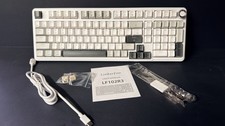 LinkerFoo LF102R3 Mechanical Keyboard Wired/Bluetooth/2.4G White/Gray QWERTY picture