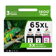 Ink Cartridge Black Combo Pack Replacement for HP 65 XL picture