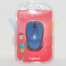 Logitech M317C Doodle Collection Wireless Mouse Deep Blue Bot picture