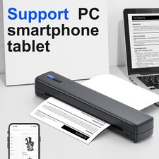 Support A4 A5 Portable Printer Wireless Inkless thermal Printer Bluetoothe Black picture