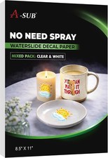 No Need Spray Waterslide Decal Paper Mixed Clear & White picture