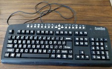 ZoomText Large Print USB Keyboard Visually Impaired picture