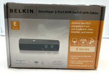 Belkin OmniView E Series 2-Port KVM Switch F1DB102P With Power Supply picture