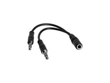 StarTech.com MUYHSFMM 3.5mm 4 Position to 2x 3 Position 3.5mm Headset Splitter A picture