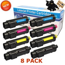8 PK S2825 KCMY Color Black Toner Set For Dell H825 S2825cdn H625 H625cd H825cdw picture
