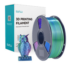 SUNLU Silk PLA Plus Triple Color 3D Printer Filament Blue+Green+Purple picture
