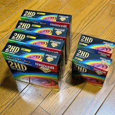 Maxell 3.5 5.25 Inch 2HD 256 Floppy Disk Lot 60 Stored picture