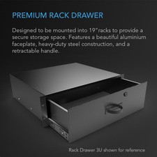 Aluminum Faceplate 1U Rack Drawer for Professional AV and DJ Equipment Racks picture