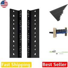 Versatile 20U Rack Mount Rails - Black Alloy Steel, DIY Kit, Network Equipment picture