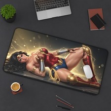 DC Comics Mouse Pad, Wonder Woman Desk Mat, Gamer Gift picture
