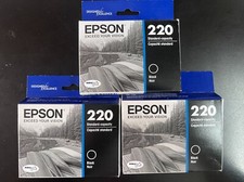 Epson 220 3 pack (T220120-S) Durabrite Ultra Black Ink Cartridge 5589/3 picture