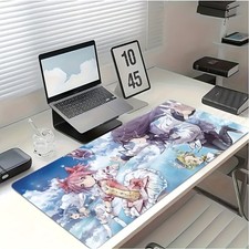 1pc a Vibrant Magical Girl Gaming Mouse Pad Featuring a Non-Slip Rubber Base, picture