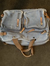 Laptop Messenger Bag Vintage Shoulder Bag Convertible Backpack Retro Canvas picture
