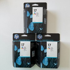 HP Ink Cartridges      17 Tri-Color       Lot of 3       Unopened but Expired picture