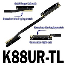 ADT‑Link GPU Extension Cable Dual Reverse Side‑Bend PCIe 5.0 X8 Gen5 Cable 30CM picture