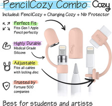 3-Piece Apple Pencil Cap Holder/Keeper/Tether Compatible Ipencil Charger picture