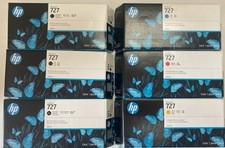 Set 6 New Genuine Factory Sealed HP 727 HI YIELD Ink Cartridges 300ml 2020-2024 picture